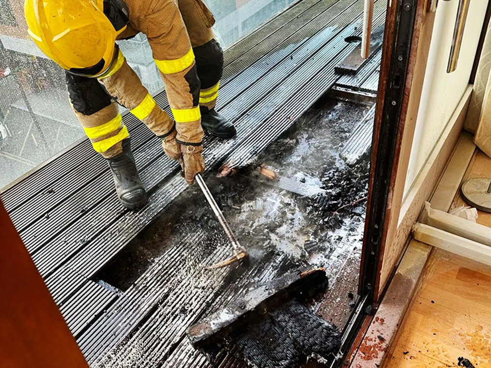 Balcony Fire In Dublin Ireland Timber Decking Combustible