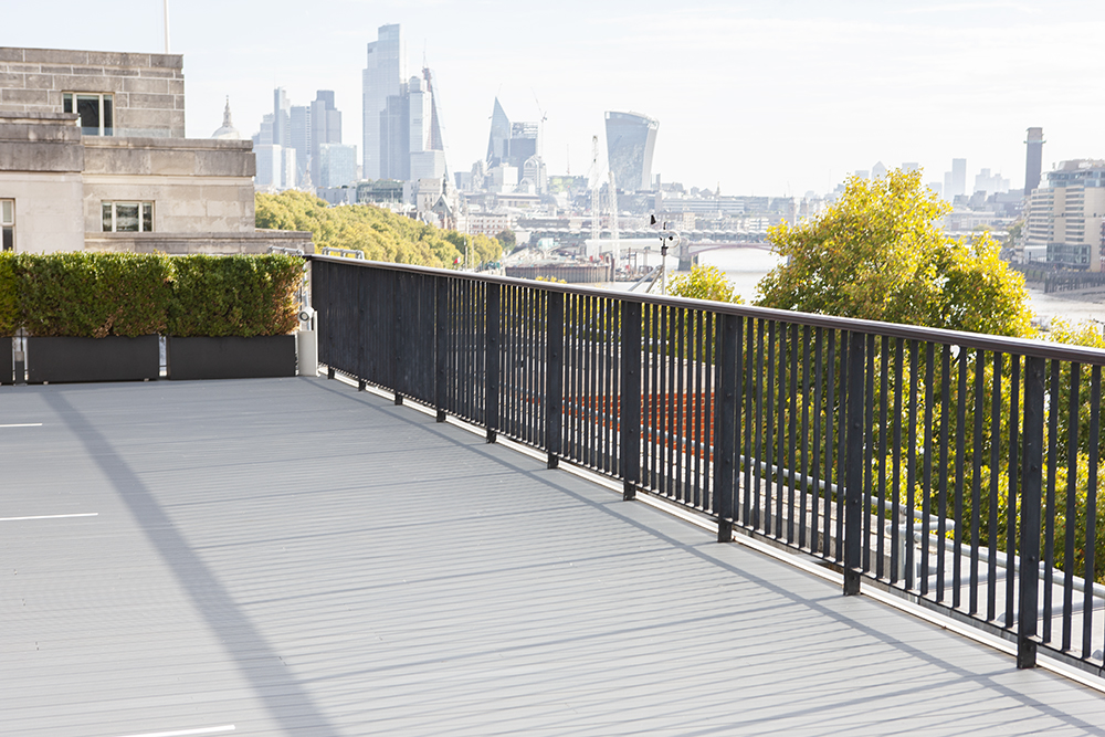 Stunning roof terrace completed at IET London Savoy Place, incredible views across the city from this beautiful space