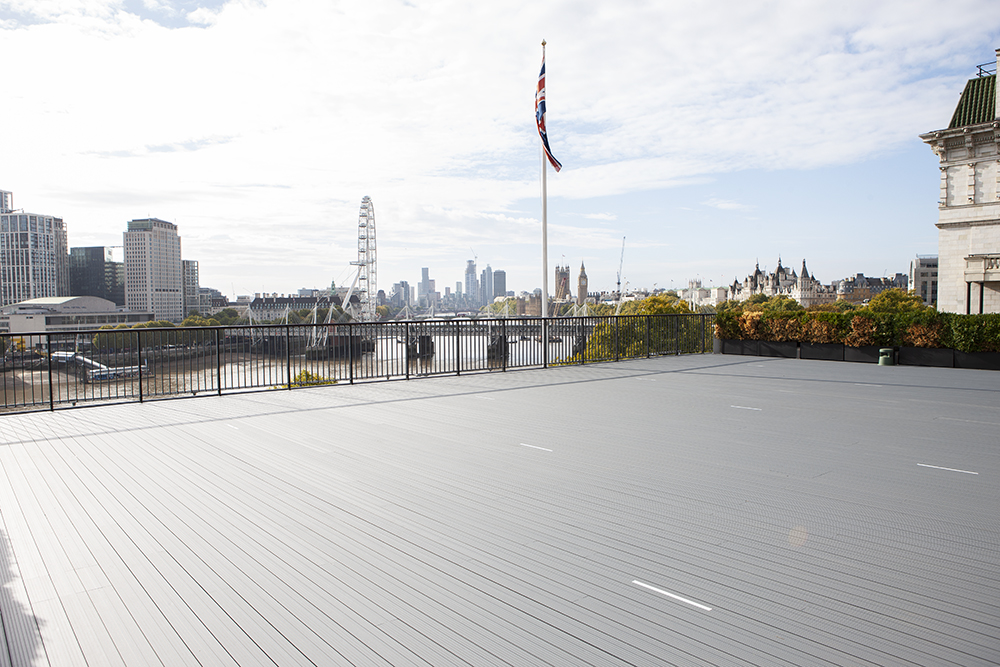 Stunning roof terrace completed at IET London Savoy Place, incredible views across the city from this beautiful space