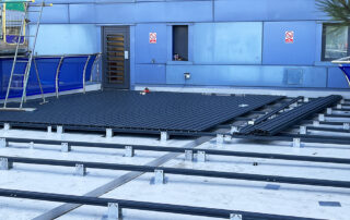 Roof terrace decking replacement completed at Indigo Blue, Leeds, by AliDeck approved installer JB Project Services