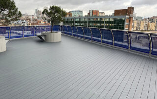 Roof terrace decking replacement completed at Indigo Blue, Leeds, by AliDeck approved installer JB Project Services