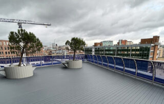 Roof terrace decking replacement completed at Indigo Blue, Leeds, by AliDeck approved installer JB Project Services